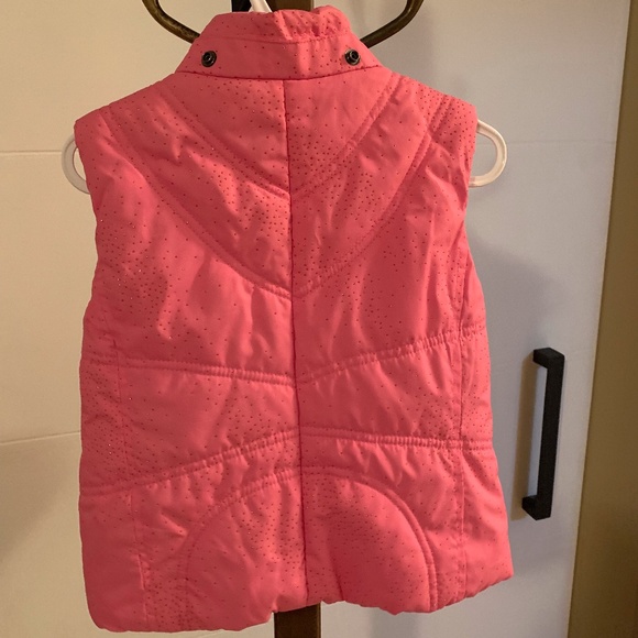 Pink w/ Gold Glitter Winter Vest Children's Place XS Size 4 - Picture 2 of 4